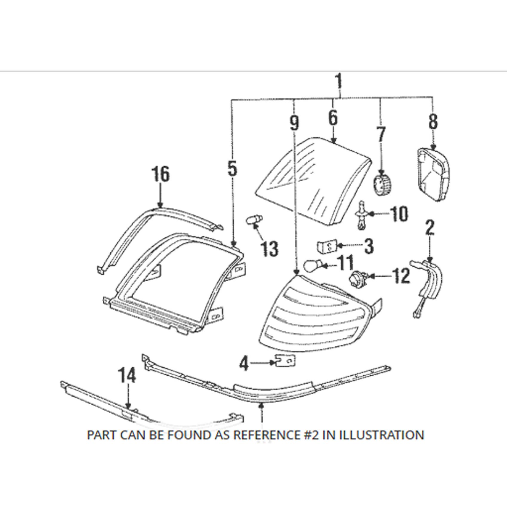 Mercedes Headlight Bracket - Passenger Right Outer 1298201414